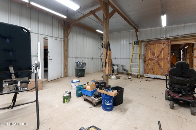 409 Turner Rd, Crossville, TN 38555 - garage featuring metal wall