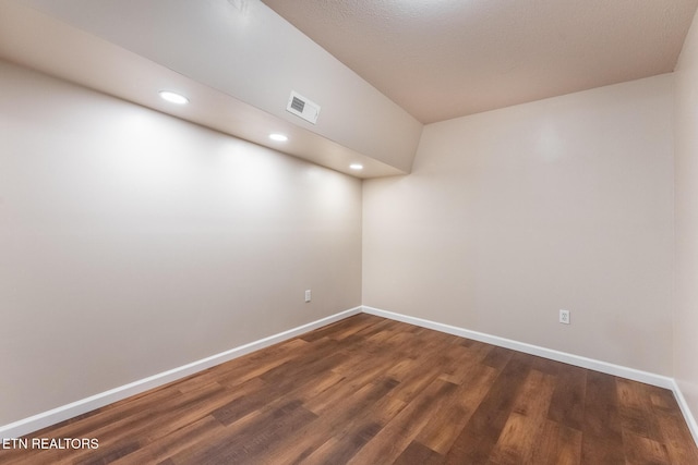 409 Turner Rd, Crossville, TN 38555 - unfurnished room with baseboards, dark wood-style flooring, and recessed lighting