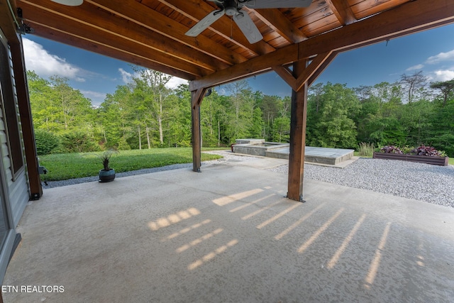 409 Turner Rd, Crossville, TN 38555 - view of patio with ceiling fan and area for grilling