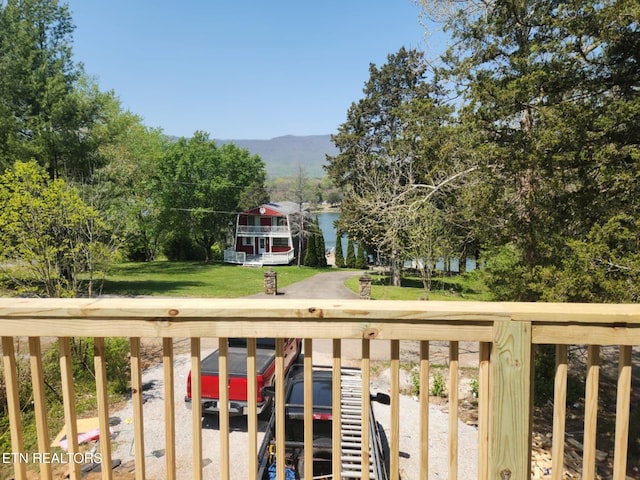 707 Powell Valley Shores Cir, Speedwell, TN 37870 - balcony with a water and mountain view