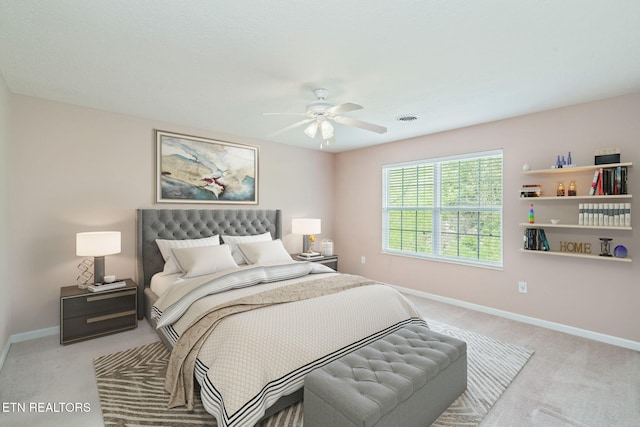 3241 Mountain Spring Way, Knoxville, TN 37917 - bedroom featuring light colored carpet, baseboards, and ceiling fan
