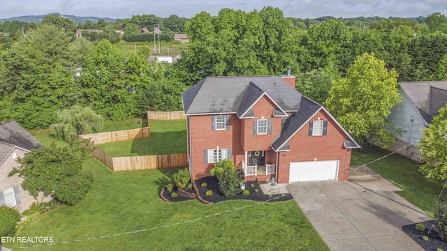 160 Brentwood Pl, Lenoir City, TN 37772 - view from above of property with a heavily wooded area