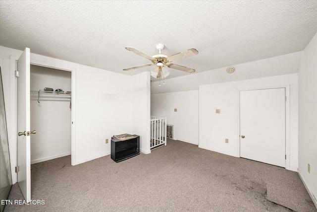281 Moytoy Rd Unit 204, Crab Orchard, TN 37723 - additional living space featuring carpet, ceiling fan, a textured ceiling, and baseboards