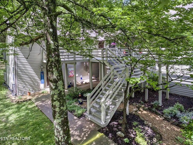281 Moytoy Rd Unit 204, Crab Orchard, TN 37723 - rear view of property with stairs