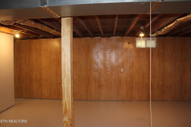 515 Silver Lake Dr, Jamestown, TN 38556 - basement featuring wood walls