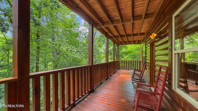 view of wooden terrace