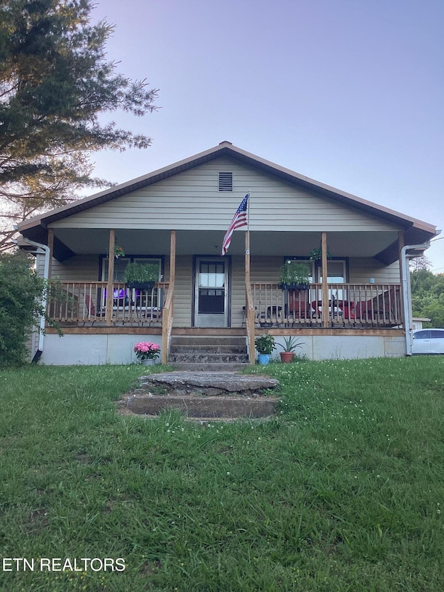 1903 Pleasant Ridge School Rd, Talbott, TN 37877 - view of front facade with covered porch and a front yard