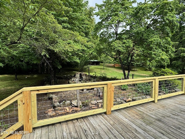 4540 S York Hwy, Jamestown, TN 38556 - deck with a lawn and view of wooded area