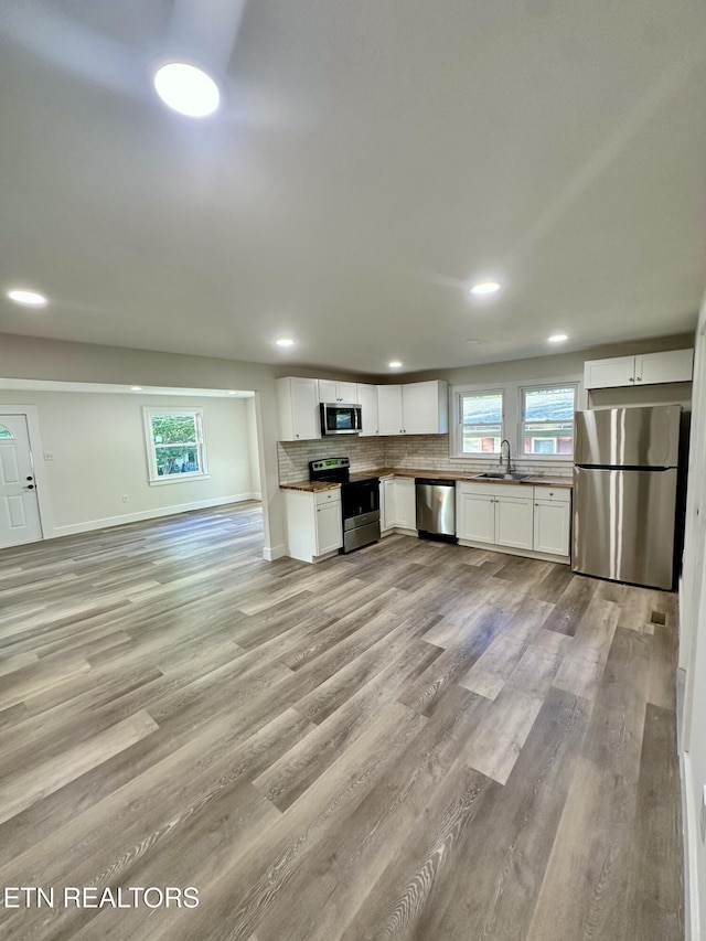 3824 Catalpa Ave, Knoxville, TN 37914 - kitchen with stainless steel appliances, recessed lighting, a sink, healthy amount of natural light, and light wood finished floors