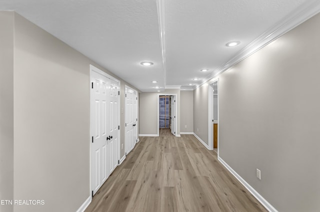 117 Mayview Dr, Powell, TN 37849 - corridor with ornamental molding, recessed lighting, light wood-style floors, and baseboards