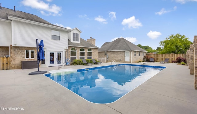 117 Mayview Dr, Powell, TN 37849 - view of pool with french doors, a patio, and a fenced backyard