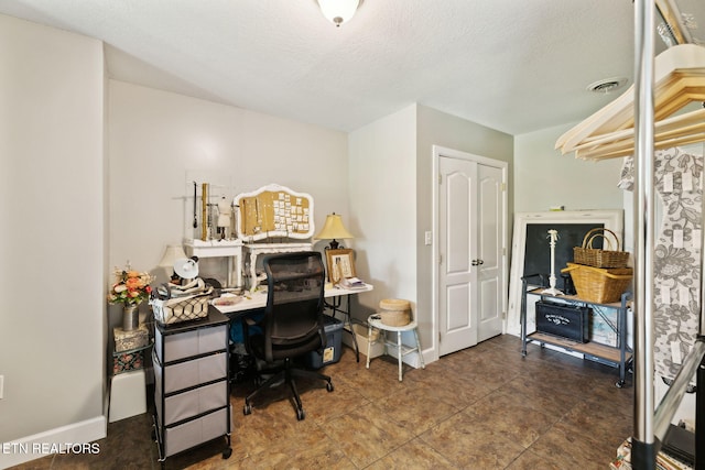 221 Stony Rock Ln, Jacksboro, TN 37757 - office area with a textured ceiling and baseboards