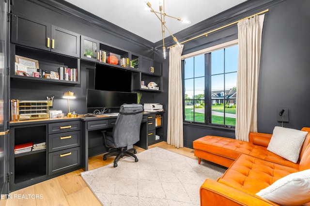 8539 N Ruggles Ferry Pike, Strawberry Plains, TN 37871 - office featuring built in desk and light wood-style floors