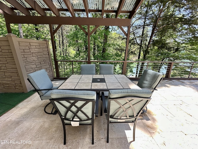 189 Bridle Way, Speedwell, TN 37870 - view of patio / terrace featuring a pergola and outdoor dining area