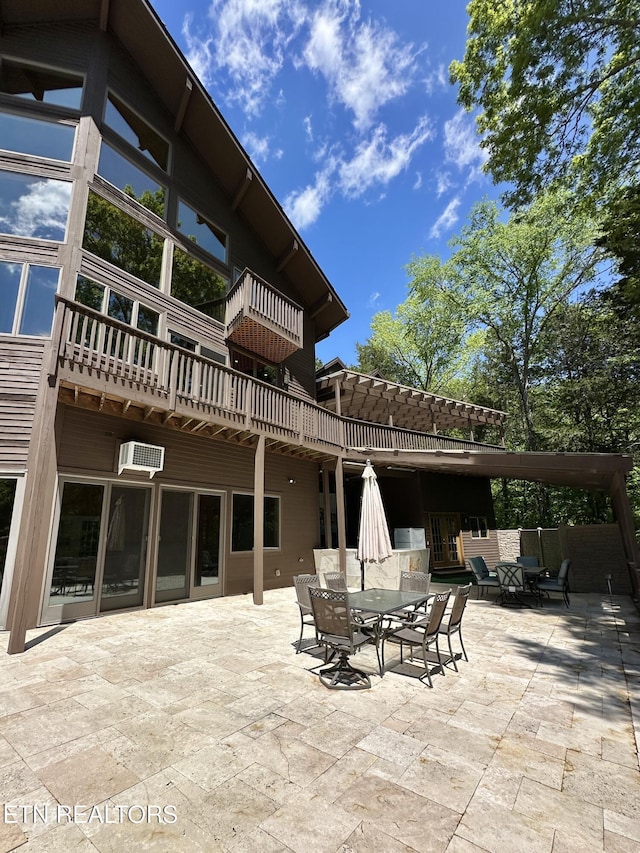 189 Bridle Way, Speedwell, TN 37870 - view of patio featuring outdoor dining area and an AC wall unit