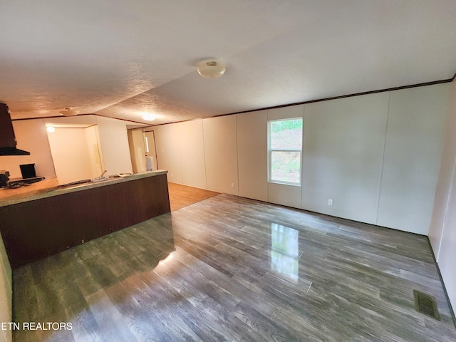 334 Corrington Ln, Lafollette, TN 37766 - unfurnished living room with vaulted ceiling and wood finished floors