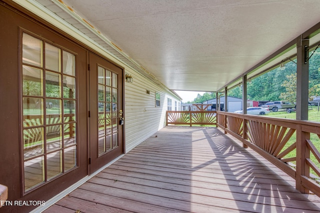 310 Abbott Rd, Lenoir City, TN 37771 - wooden deck with french doors