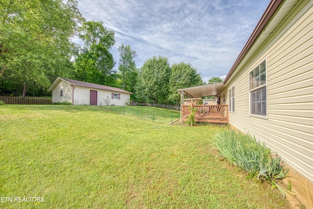 310 Abbott Rd, Lenoir City, TN 37771 - view of yard with a wooden deck