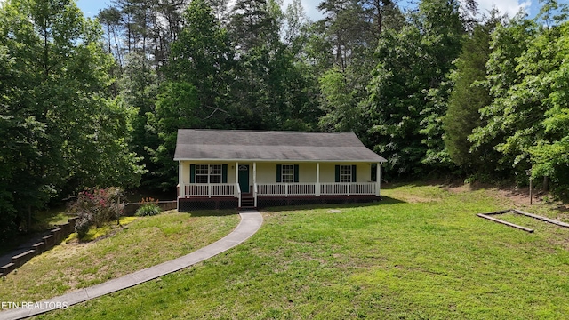 211 Jamie St, Maynardville, TN 37807 - view of front of home with covered porch and a front lawn