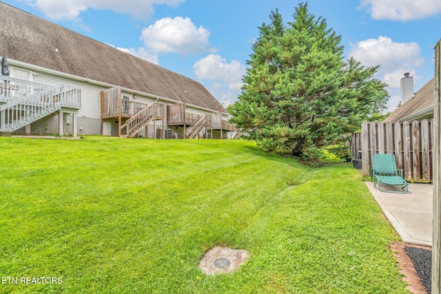 1051 Nod St, Knoxville, TN 37932 - view of yard featuring stairway and a deck