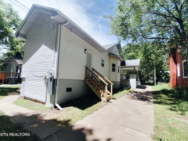 2714 E 5th Ave, Knoxville, TN 37914 - view of property exterior with stairs and crawl space