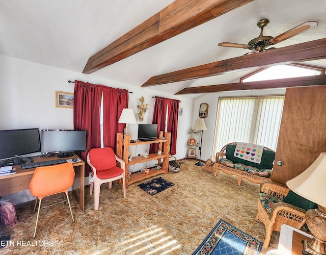 1711 Rocky Branch Rd, Rutledge, TN 37861 - office area featuring a ceiling fan