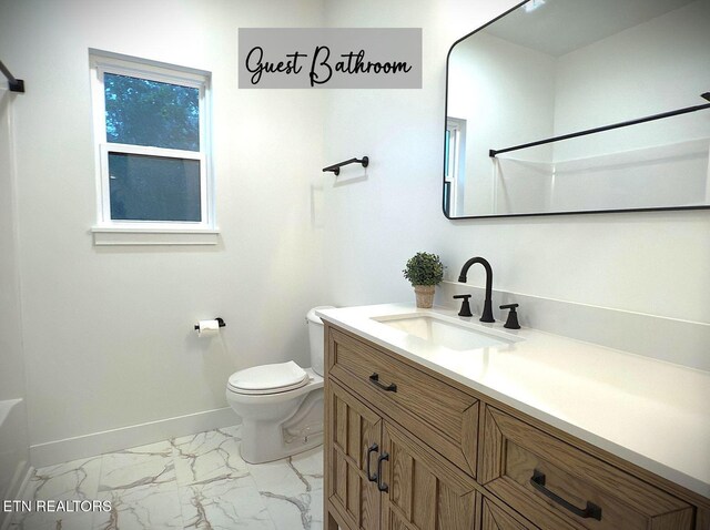 1146 Moodyville Loop, Byrdstown, TN 38549 - bathroom featuring vanity and marble finish floors