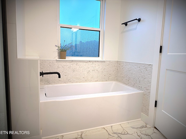 1146 Moodyville Loop, Byrdstown, TN 38549 - full bathroom with marble finish flooring and a bath