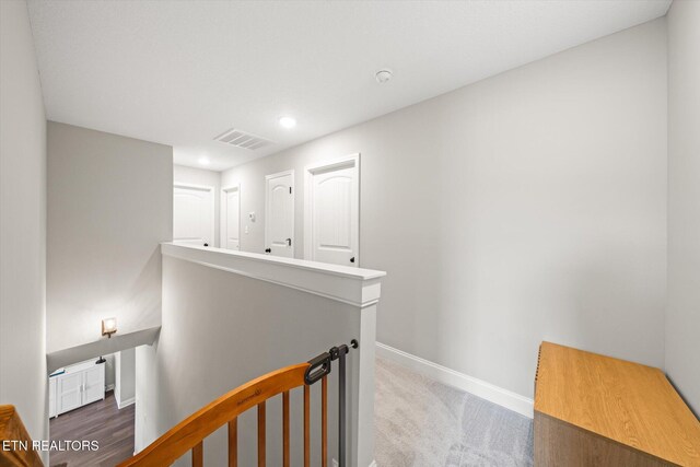 2516 Lemon Berry St, Knoxville, TN 37932 - hall featuring an upstairs landing, baseboards, recessed lighting, and carpet flooring