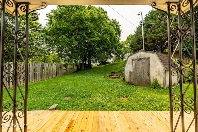 6944 Berry Ln, Knoxville, TN 37914 - view of yard featuring a deck