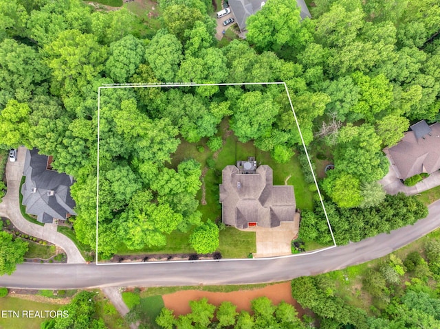 111 Winchester Cir, Oak Ridge, TN 37830 - aerial overview of property's location featuring property boundaries highlighted