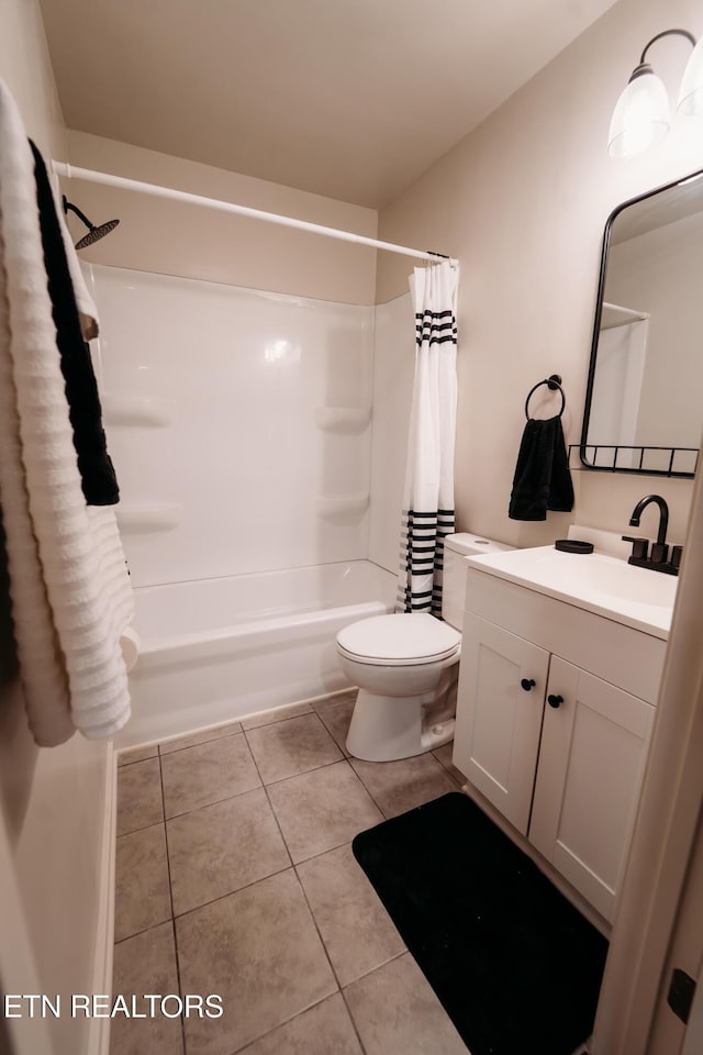 1799 Baker Hwy, Huntsville, TN 37756 - full bathroom featuring tile patterned flooring, vanity, toilet, and shower / bathtub combination with curtain