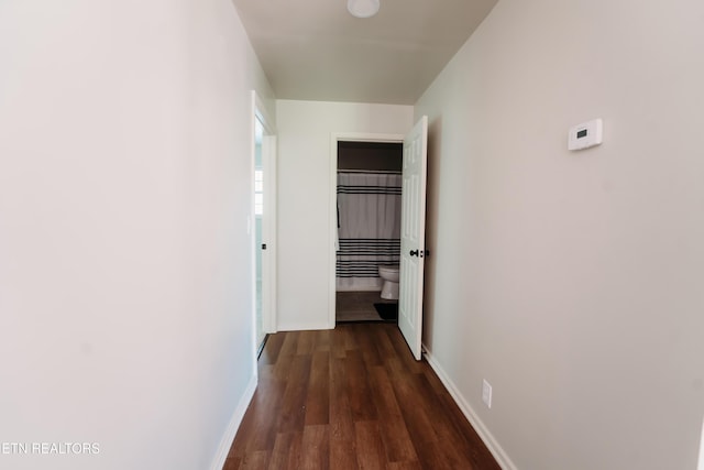 1799 Baker Hwy, Huntsville, TN 37756 - hall with baseboards and dark wood finished floors