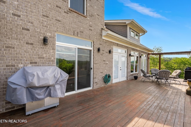 338 Cape Lookout Lgt, Loudon, TN 37774 - deck with a grill and french doors