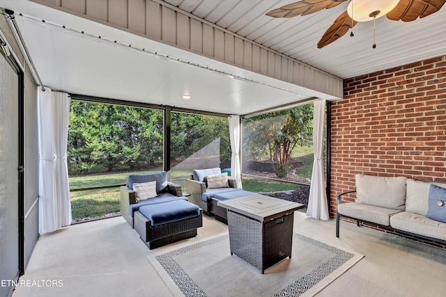 2034 Cherokee Dr, Maryville, TN 37801 - sunroom / solarium with outdoor lounge area and ceiling fan