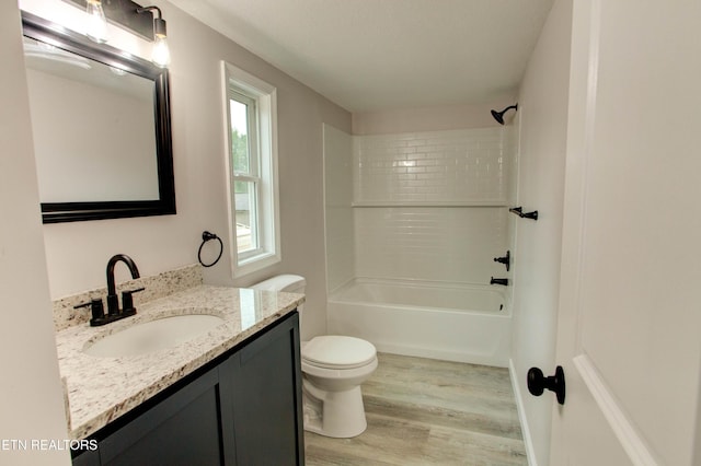 168 Misty Mountain Dr, Maryville, TN 37803 - bathroom with wood finished floors, vanity, toilet, and shower / bath combination