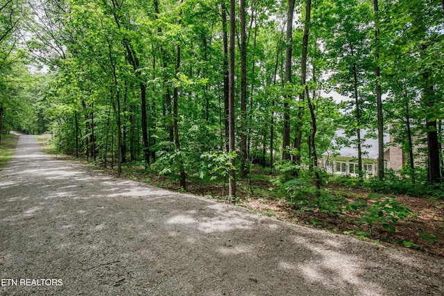 129 Whippoorwill Dr, Oak Ridge, TN 37830 - view of dirt / gravel road featuring a forest view