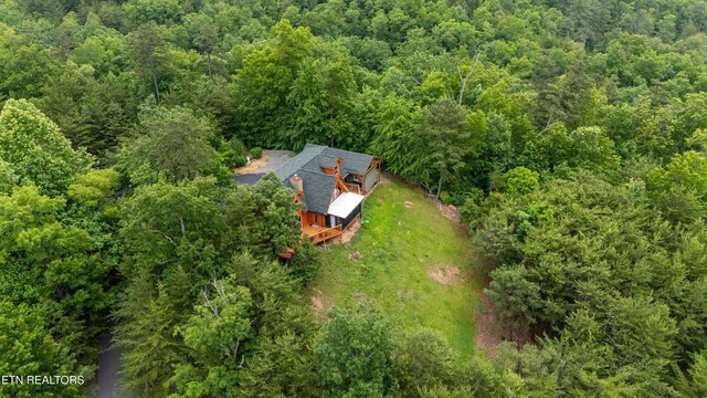 1949 E Mountain View Way, Sevierville, TN 37876 - view from above of property with a heavily wooded area