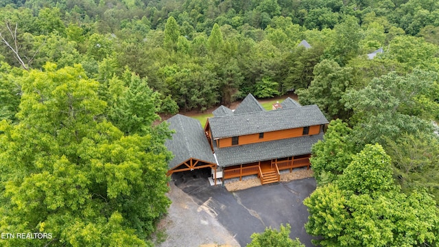 1949 E Mountain View Way, Sevierville, TN 37876 - aerial view of property and surrounding area with a heavily wooded area