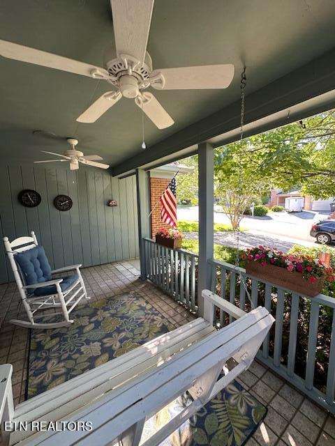 5230 Brig Ln, Knoxville, TN 37914 - porch with a ceiling fan