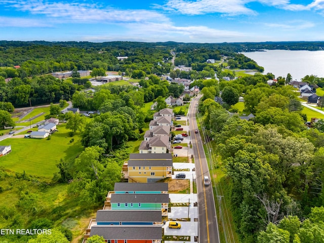 270 W Main St, Dandridge, TN 37725 - aerial perspective of suburban area featuring a nearby body of water and a forest