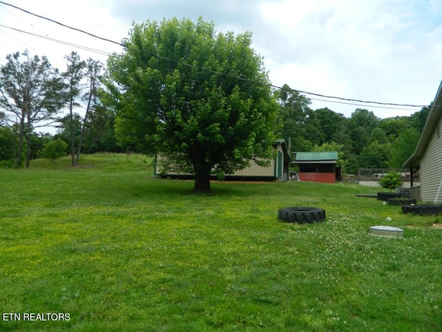 232 Sallings Rd, Luttrell, TN 37779 - view of grassy yard with an outdoor structure