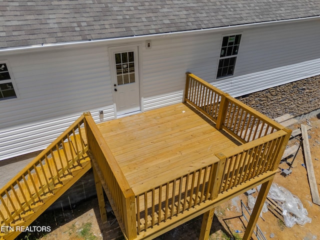 136 Dudley Ln, Tazewell, TN 37879 - wooden terrace featuring stairs