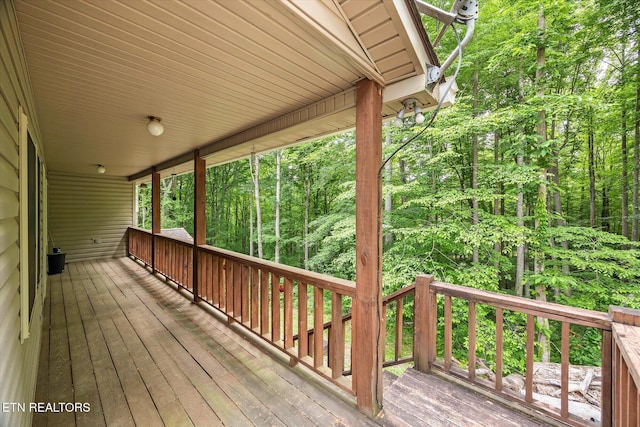 1103 Boles Beaty Rd, Alpine, TN 38543 - deck with a forest view