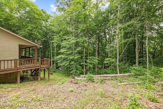 1103 Boles Beaty Rd, Alpine, TN 38543 - view of yard with a wooden deck