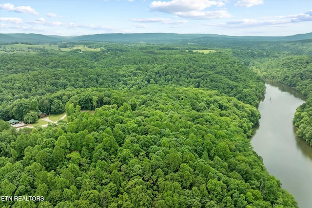 1103 Boles Beaty Rd, Alpine, TN 38543 - drone / aerial view of a heavily wooded area and a water and mountain view