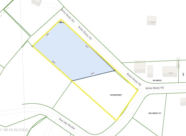 1103 Boles Beaty Rd, Alpine, TN 38543 - map of parcels