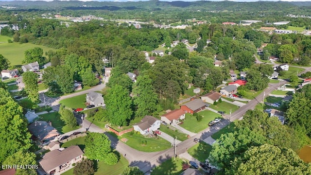 233 Doe Run Blvd, Clinton, TN 37716 - aerial view of property and surrounding area featuring a mountainous background