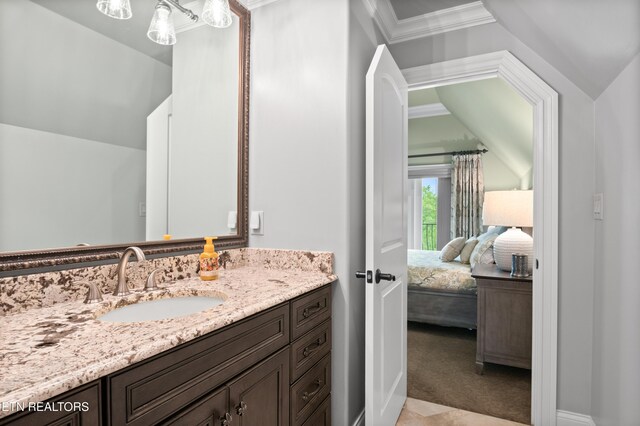 759 Indian Mountain Rd, Jellico, TN 37762 - ensuite bathroom with vanity and crown molding