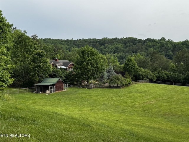 1309 Licklog Hollow Rd, Sevierville, TN 37876 - view of yard featuring a view of trees and an outdoor structure